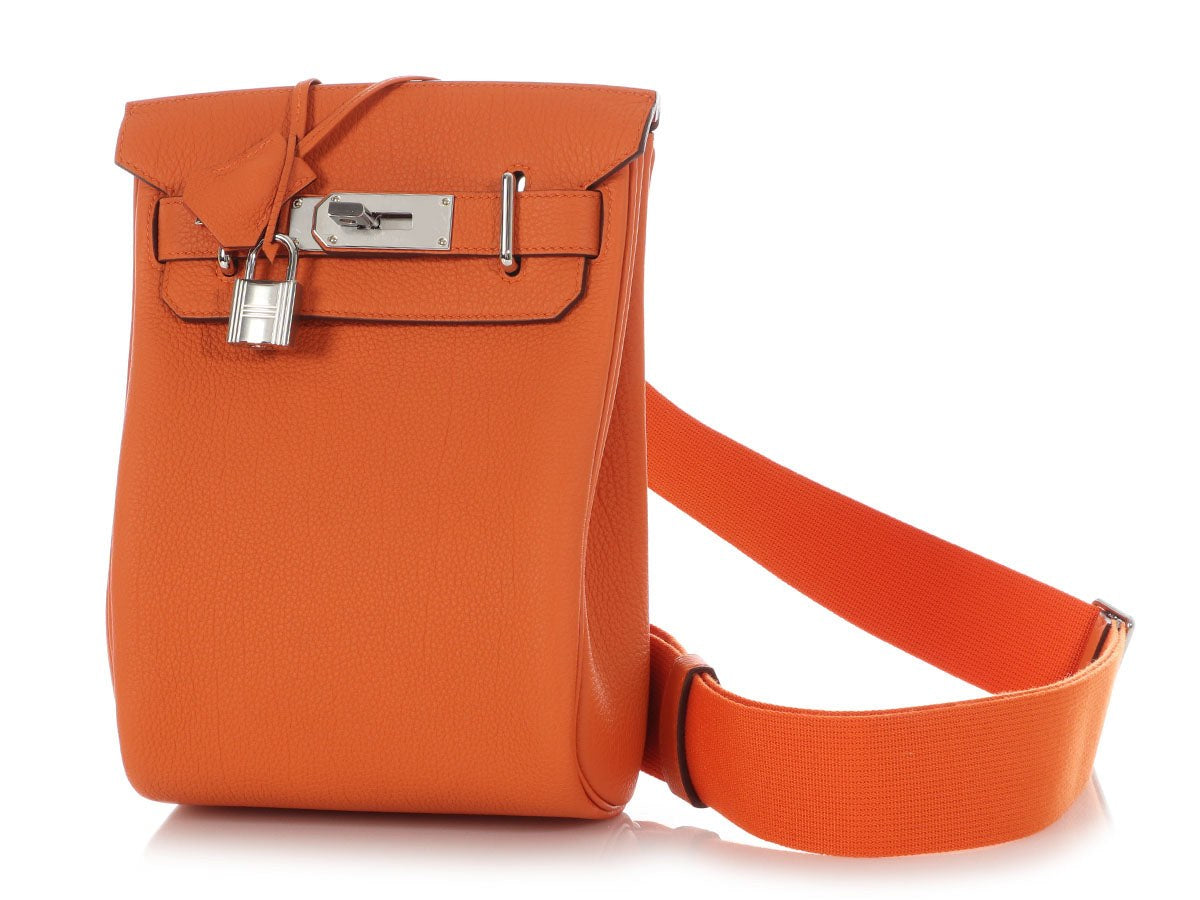 Hermès Hac a Dos PM Orange back view