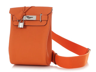 Hermès Hac a Dos PM Orange back view