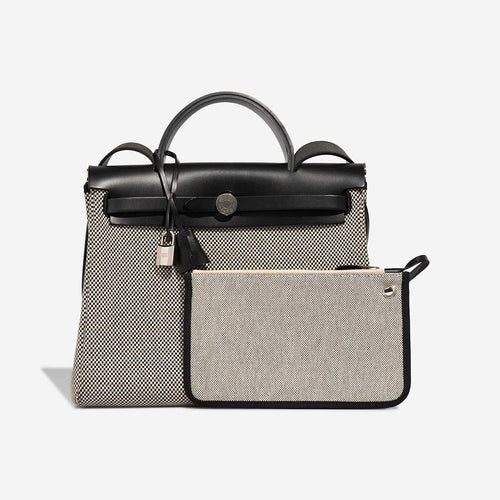 Hermès Herbag Zip Backpack 31 Noir / Ecru