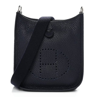 Hermès Evelyne Mini/TPM Bleu Nuit front view
