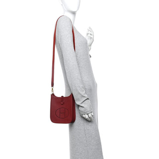 Hermès Evelyne Mini/TPM Rouge H back view