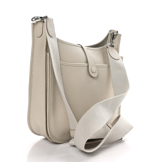 Hermès Evelyne 23/PM Craie front view