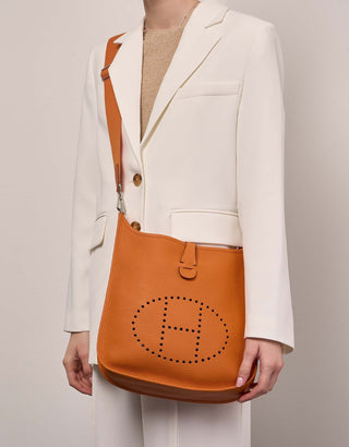 Hermès Evelyne Mini/TPM Orange back view