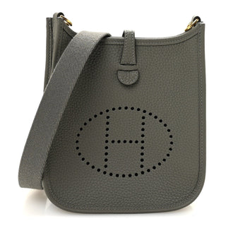 Hermès Evelyne Mini/TPM Gris Meyer front view