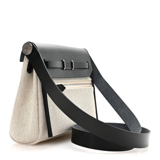 Hermès Mini Herbag Zip Mini Noir / Ecru back view