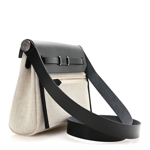 Hermès Mini Herbag Zip Mini Noir / Ecru