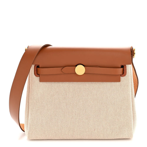 Hermès Mini Herbag Zip Mini Gold / Ecru