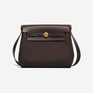 Hermès Mini Herbag Zip Mini Brique / Ecru side view