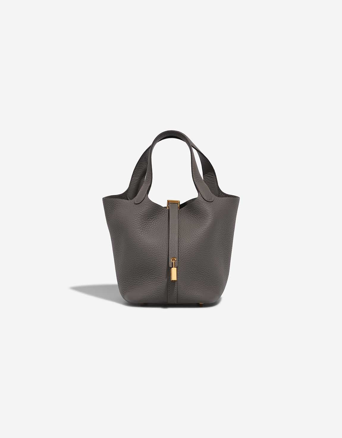 Hermès Picotin Lock 18 Gris Meyer front view