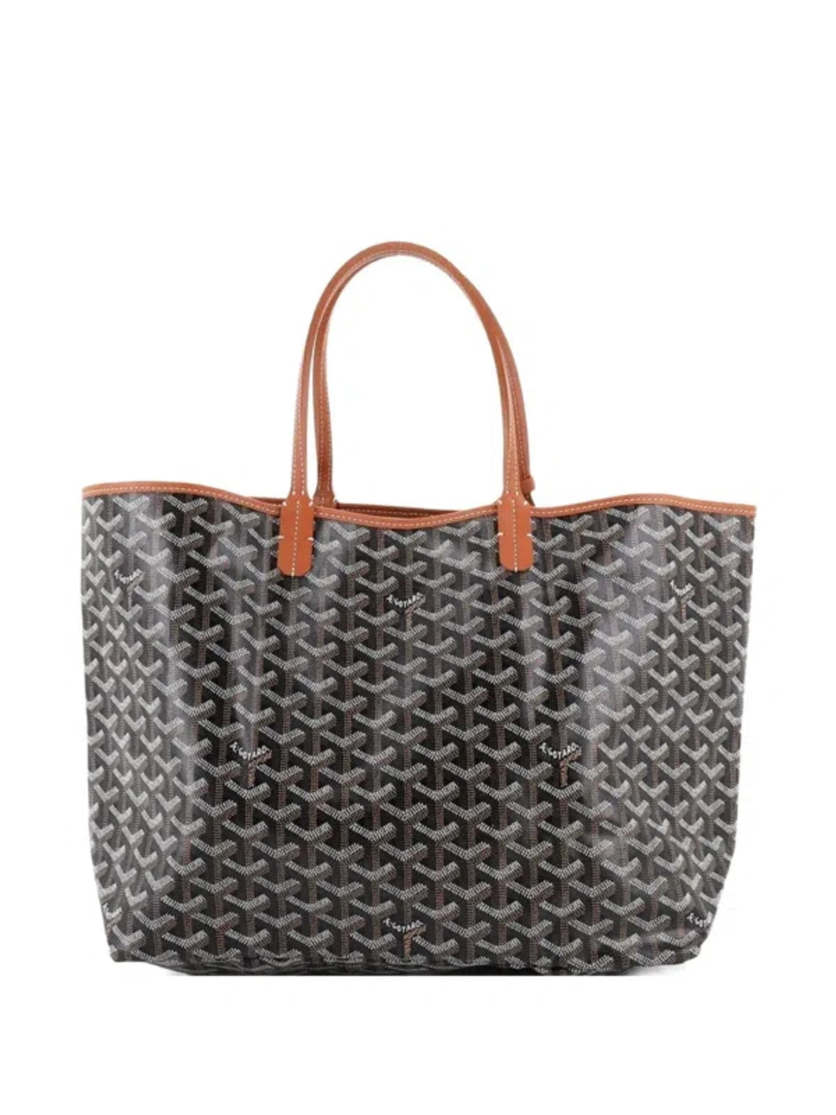 Goyard St Louis Tote GM Black / Tan front view