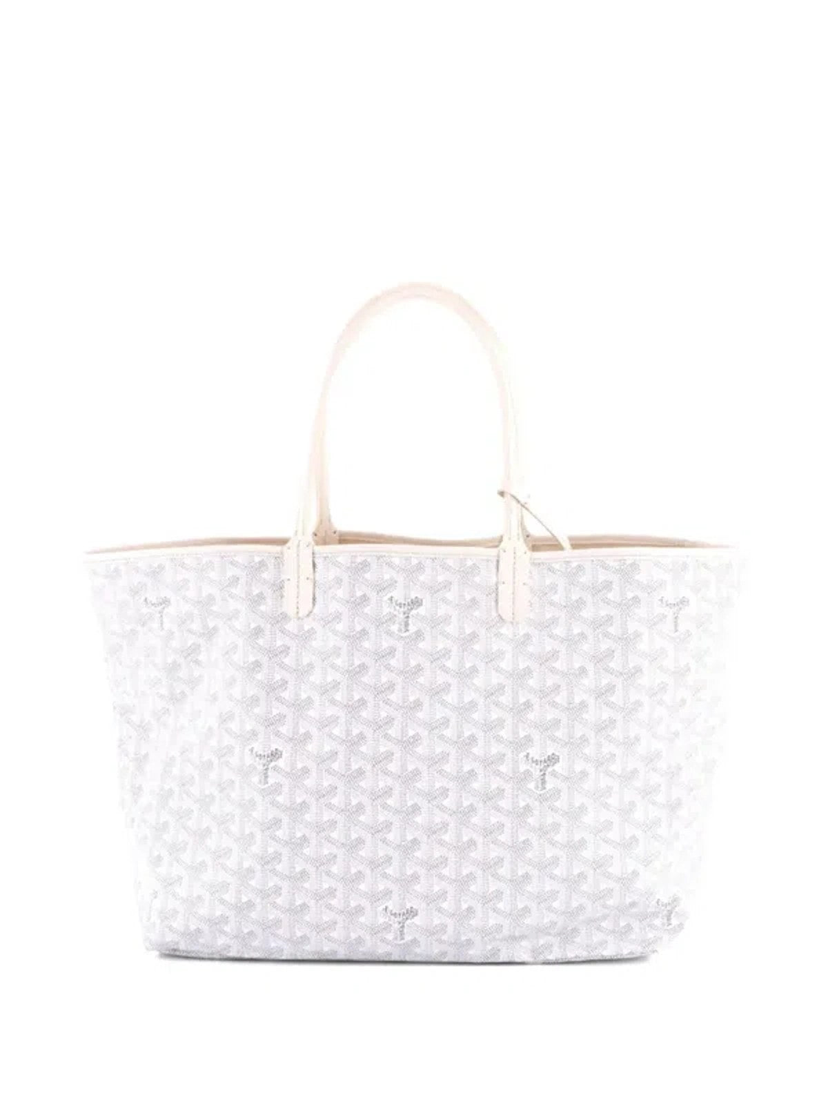 Goyard St Louis Tote GM White front view