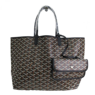 Goyard St Louis Tote PM Black / Tan back view