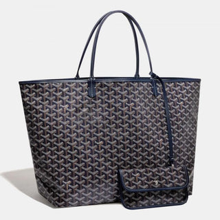 Goyard St Louis Tote PM Navy front view