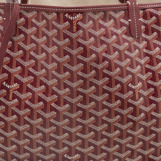 Goyard St Louis Tote PM Burgundy detail view