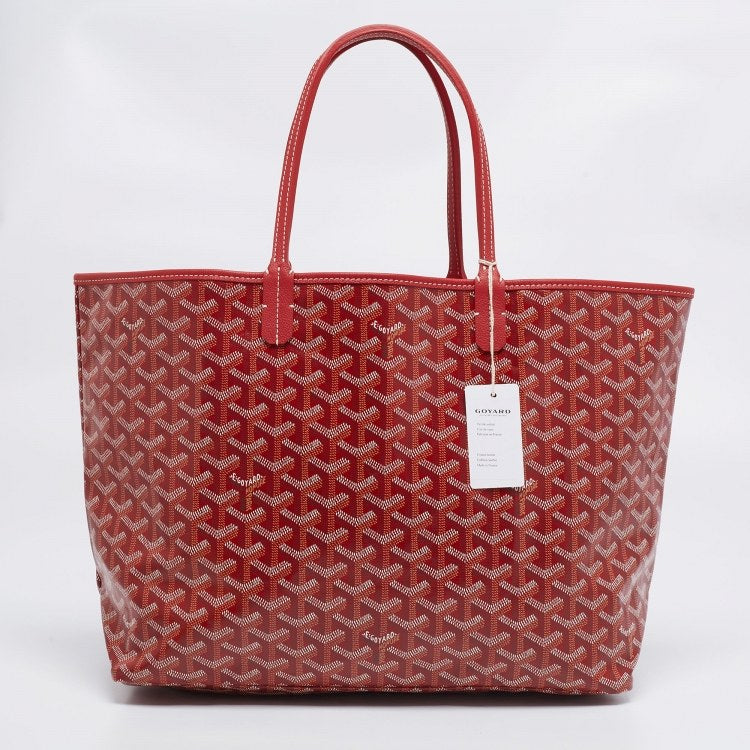 Goyard St Louis Tote PM Red back view