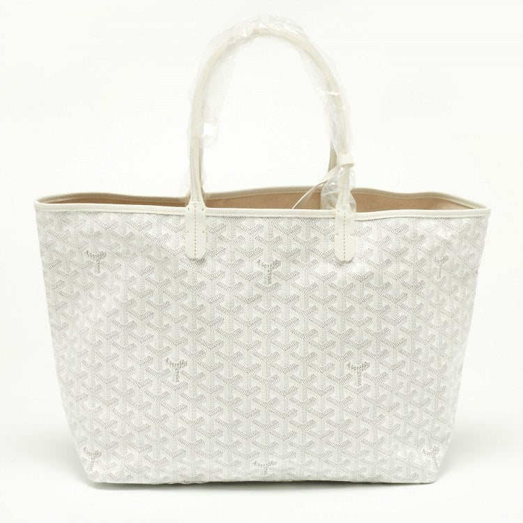 Goyard St Louis Tote PM White front view