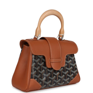 Goyard Saigon Souple Bag Mini Black / Tan detail view