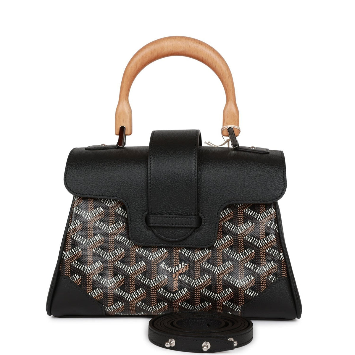 Goyard Saigon Souple Bag Mini Black / Black front view