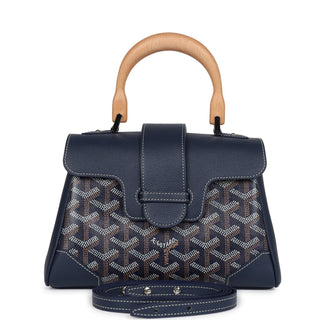 Goyard Saigon Souple Bag Mini Navy front view