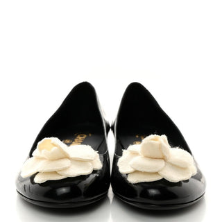 Chanel Camellia Ballet Pump Black back view