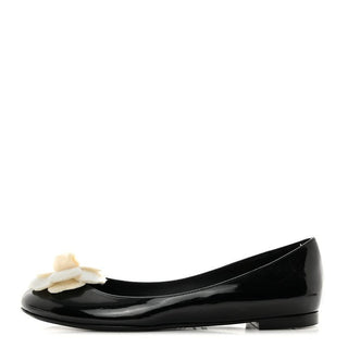 Chanel Camellia Ballet Pump Black side view