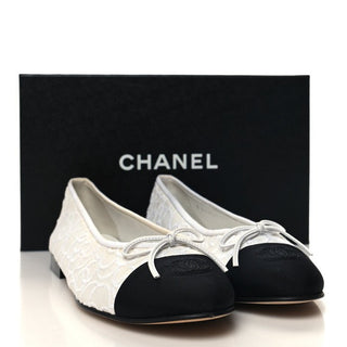 Chanel Camellia Ballet Pump White back view