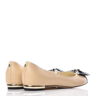 Chanel Fantasy Pearl Ballet Pump Beige side view