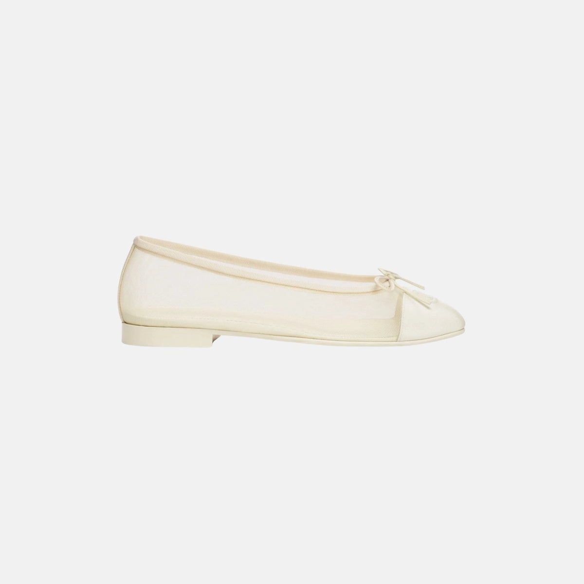 Chanel Fantasy Pearl Ballet Pump Ivory front view