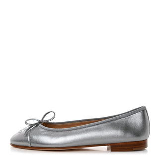 Chanel Ballet Flat Silver side view
