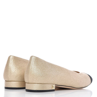 Chanel Ballet Flat Gold back view