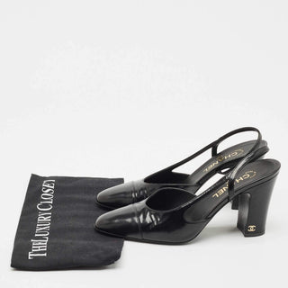 Chanel Classic Slingback Black detail view