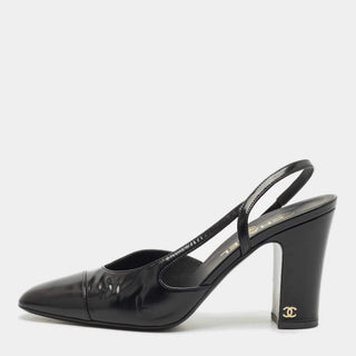 Chanel Classic Slingback Black side view