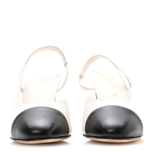 Chanel Classic Slingback White / Black