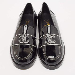 Chanel Loafer Black Patent front view