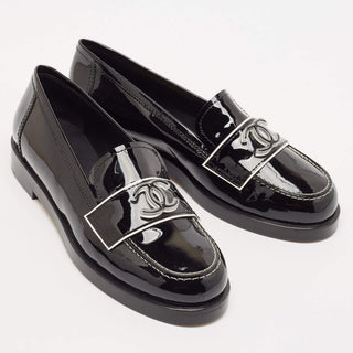 Chanel Loafer Black Patent side view