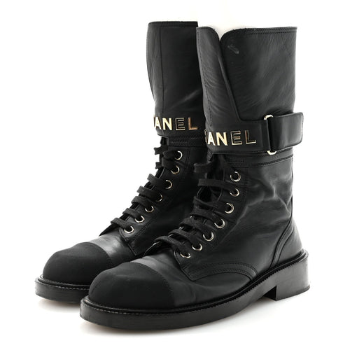 Chanel Combat Boot Black