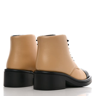 Chanel Combat Boot Beige back view