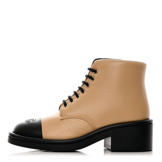 Chanel Combat Boot Beige detail view