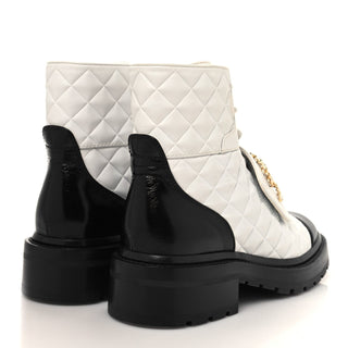 Chanel Combat Boot White back view
