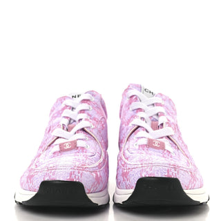 Chanel CC Tweed Sneaker Pink/White detail view