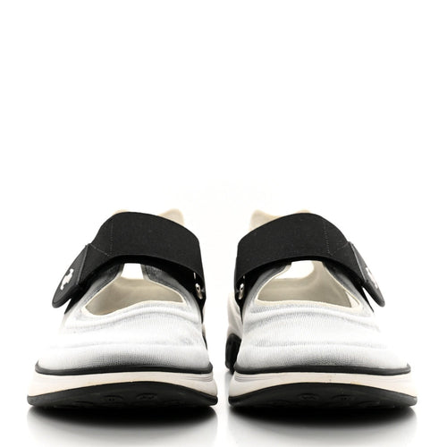 Chanel CC Velcro Strap Sneaker White/Black