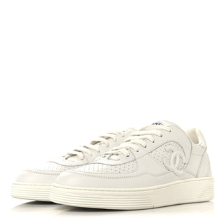 Chanel CC Logo Trainer Sneaker White back view