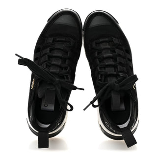 Chanel CC Logo Trainer Sneaker Black detail view