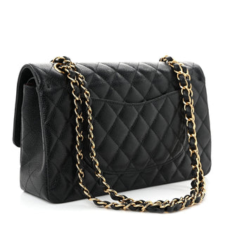 Chanel Classic Flap 25cm / Medium Black Caviar GHW side view