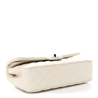 Chanel Classic Flap 25cm / Medium White side view