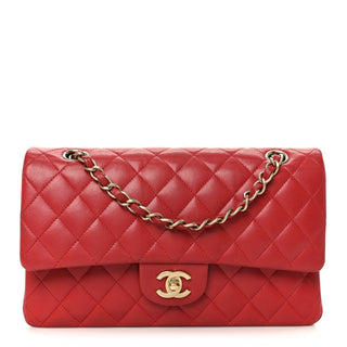 Chanel Classic Flap 25cm / Medium Red front view