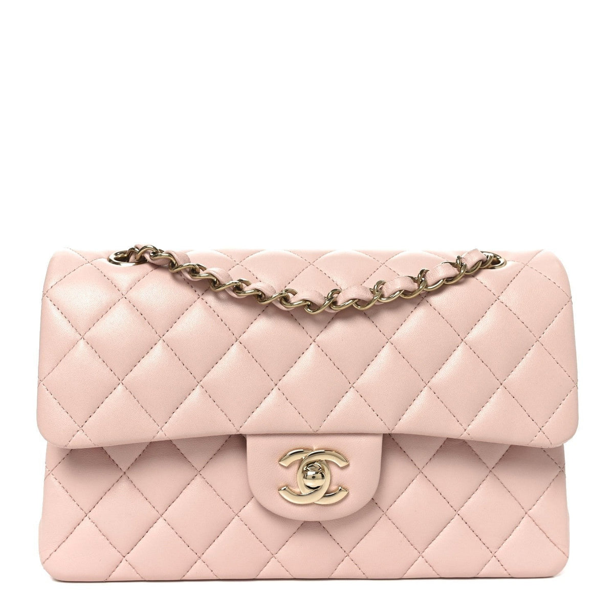 Chanel Classic Flap 25cm / Medium Pink front view