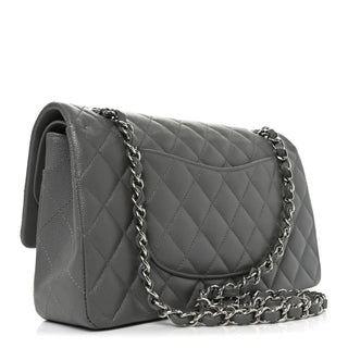 Chanel Classic Flap 25cm / Medium Grey side view