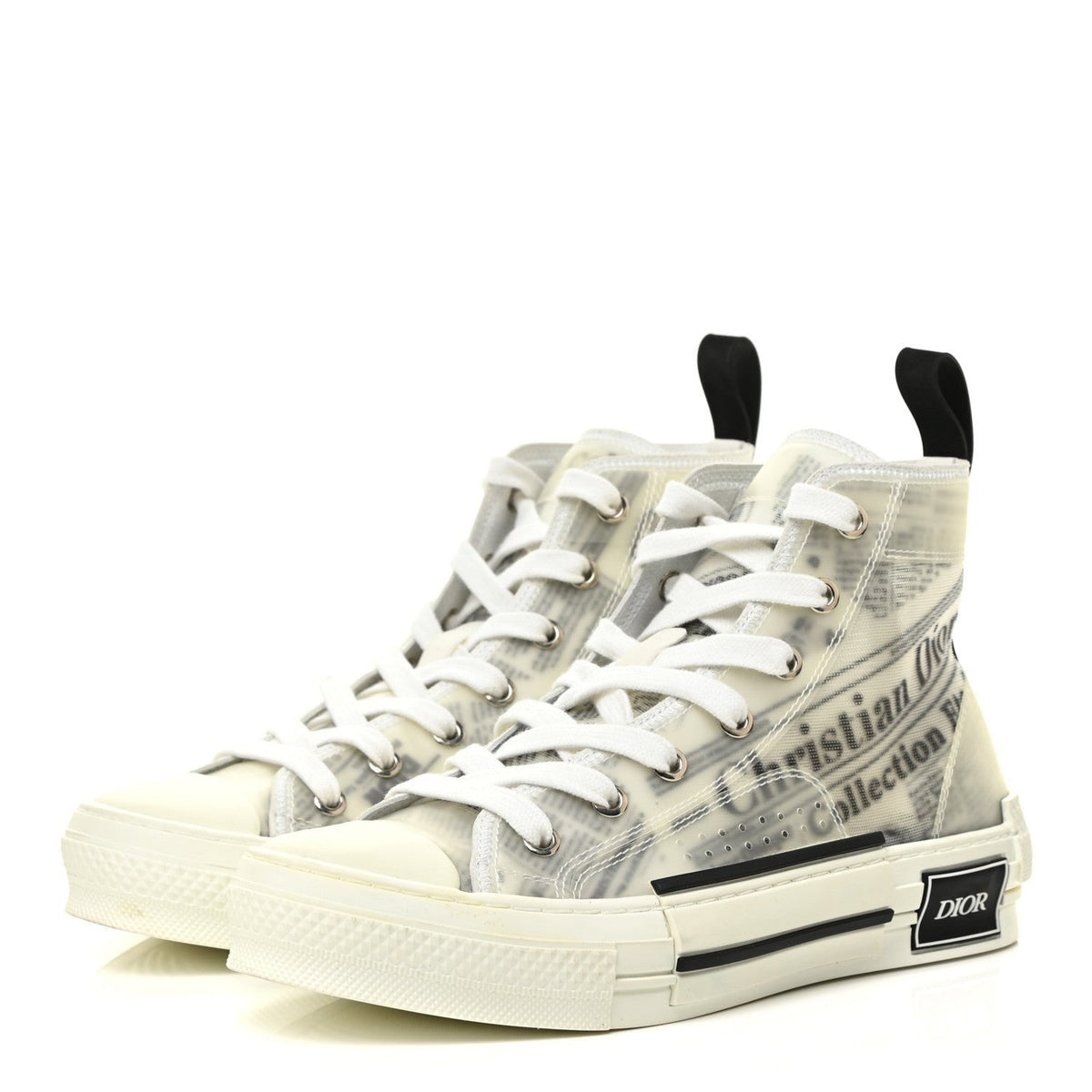 Dior B23 Sneaker Dior Newspaper front view