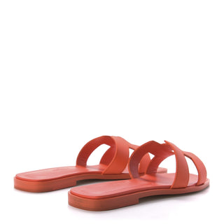 Hermès Oran H-Strap Sandal Orange detail view